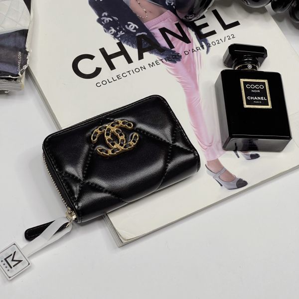 【12期0利率】CHANEL 19 拉鍊零錢包【23年台灣購證】【9成新】 