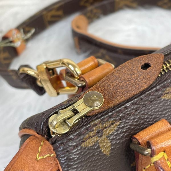 【12期0利率】LV  MINI SPEEDY  老花迷你波士頓手提斜背包【85成新】 