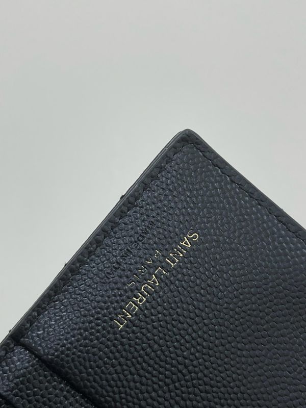 【9成新】YSL 魚子醬照片夾層兩折短夾 