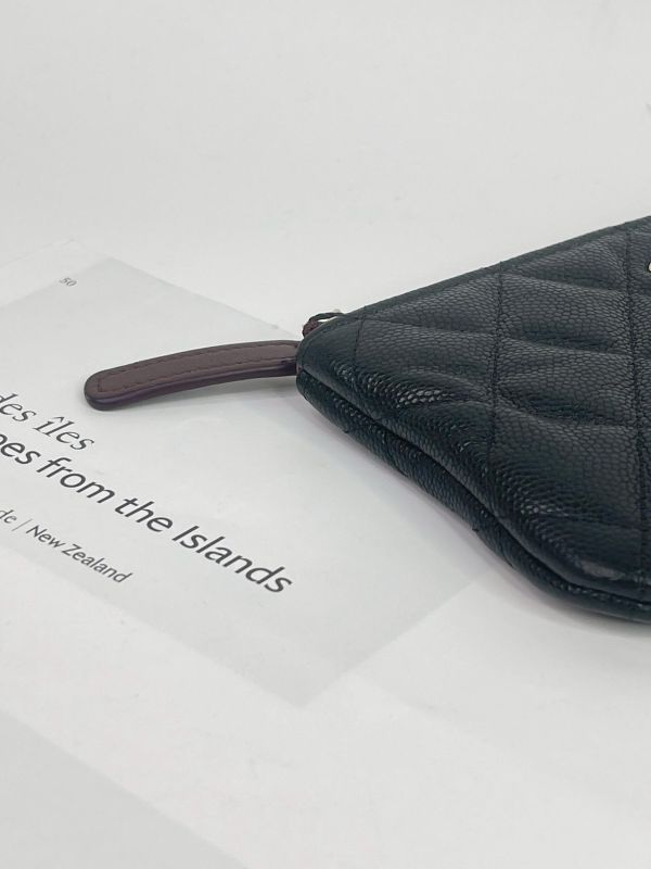 【95成新】Chanel 一字零錢包 淡金扣 