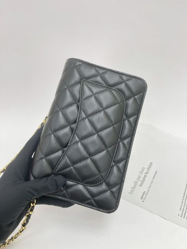 【95成新】CHANEL  WOC 羊皮金扣 