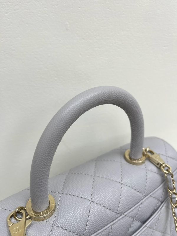 【95成新】CHANEL荔枝牛皮coco handle small 