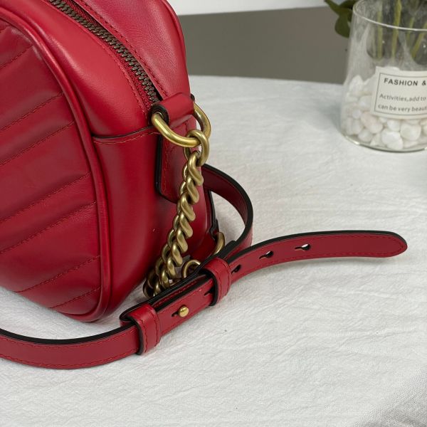 【9成新】【12期0利率】GUCCI GG Marmont 24CM 拉鍊相機包 