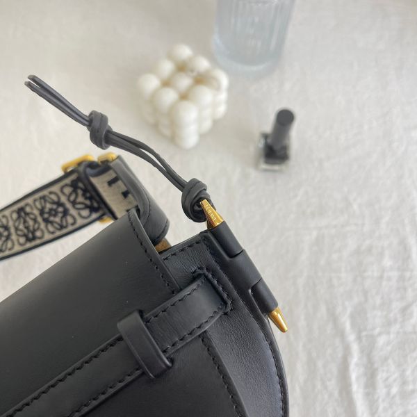 【12期0利率】LOEWE MINI GATE 雙層包 黑【9成新】 