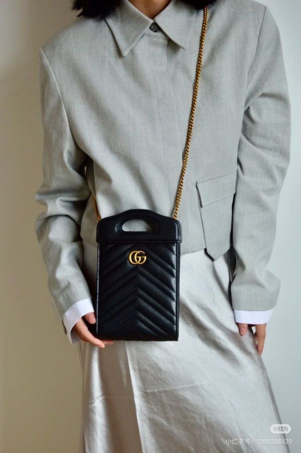 【分期0利率】GUCCI MARMONT 鏈條手機包【9成新】 