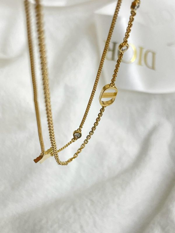 【99成新】DIOR Petit CD雙項鍊 