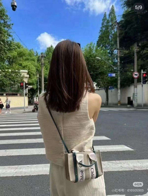 【95成新】CHLOE MINI WOODY 深藍 