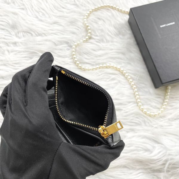 【12期0利率】YSL 牛皮雙層扣式短夾【9成新】 