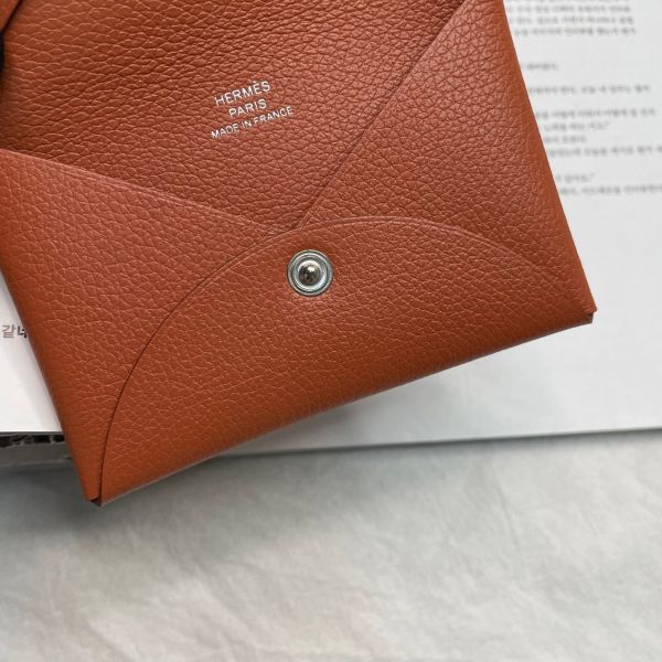 【12期0利率】【全新品】Hermes  Calvi卡片套Evercolor小牛皮J9BLUSH【現金價9800】 