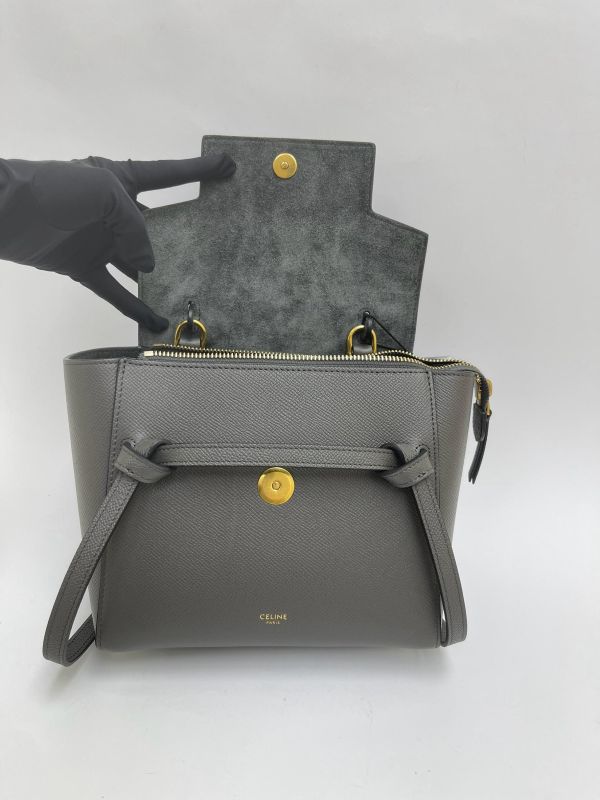 【95成新】CELINE 小牛皮BLET手袋鯰魚包NANO 