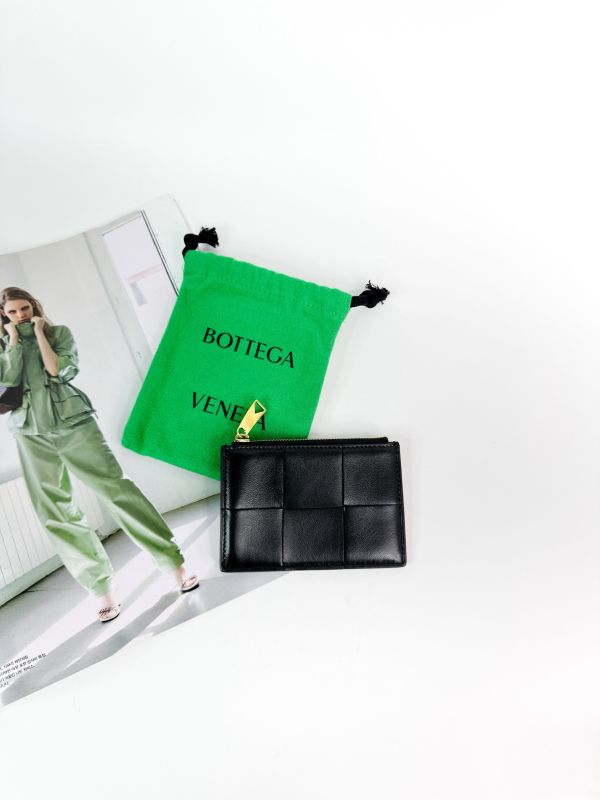 【分期0利率】BV 2X3 小羊皮拉鍊零錢卡包【95成新】