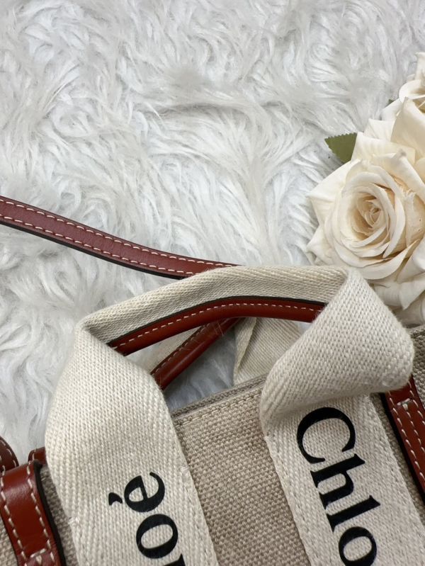【12期0利率】CHLOE WOODY TOTE 迷你 棕色【95成新】 