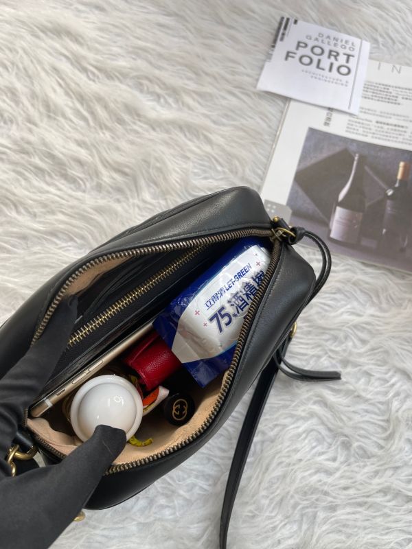 【分期0利率】GUCCI Marmont 相機包黑金【9成新】 