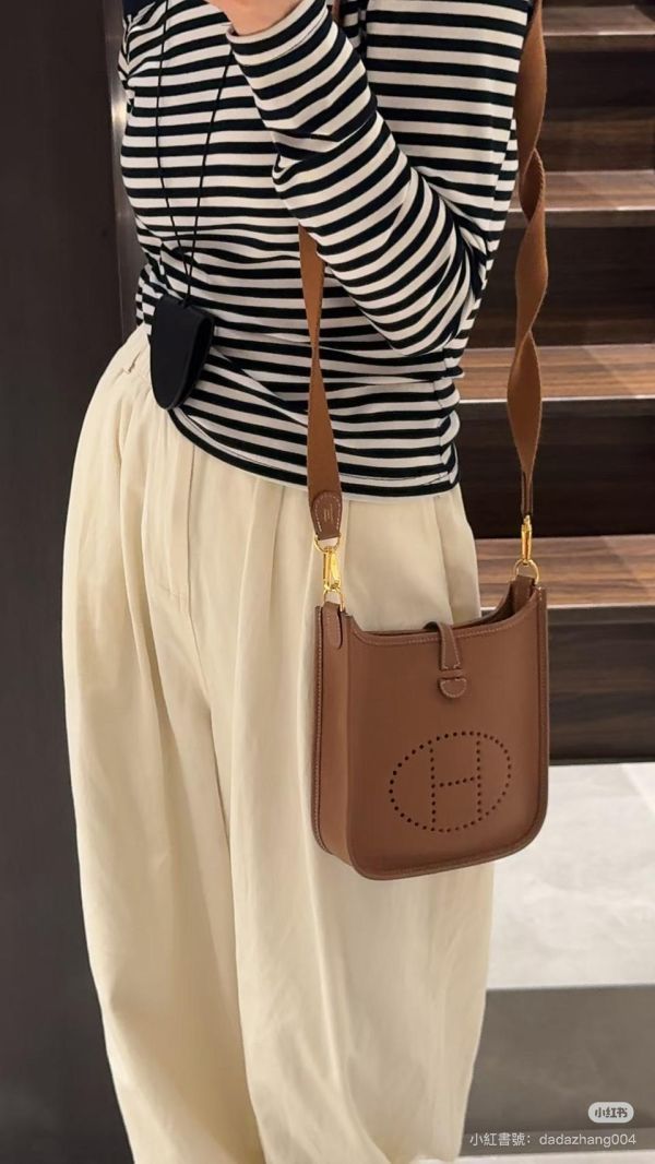 【95成新】HERMES Evelyne mini 棕色 