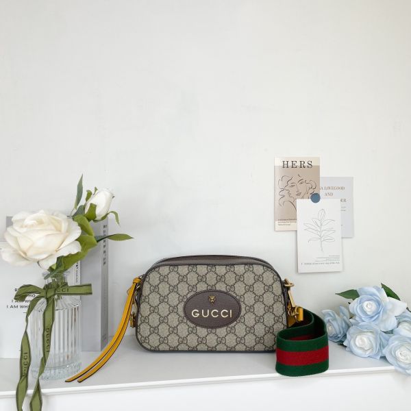 【12期0利率】GUCCI GG Superme 老虎LOGO相機包【95成新】【現金價】 