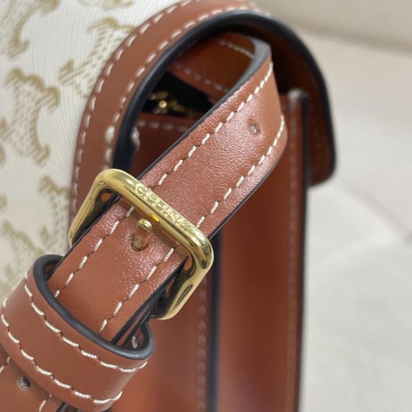 【12期0利率】CELINE 白老花 ENVELOPPE 手袋 【9.9成新】 