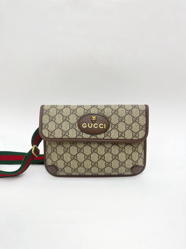 【95成新】GUCCI Supreme虎頭胸包 