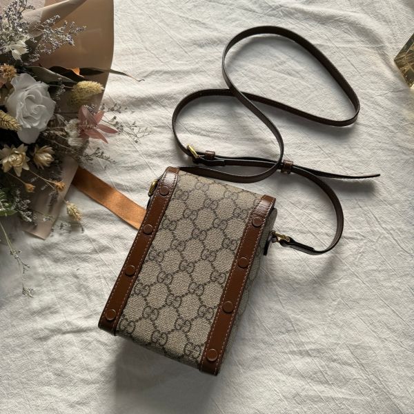【12期0利率】Gucci 馬銜扣 1955 手機包【9成新】 