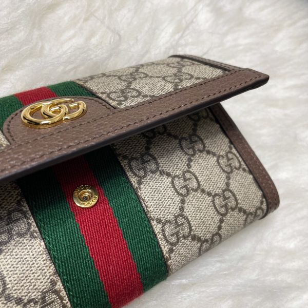 【12期0利率】【全新品】GUCCI Ophidia 扣式信封長夾【現金價23500】 