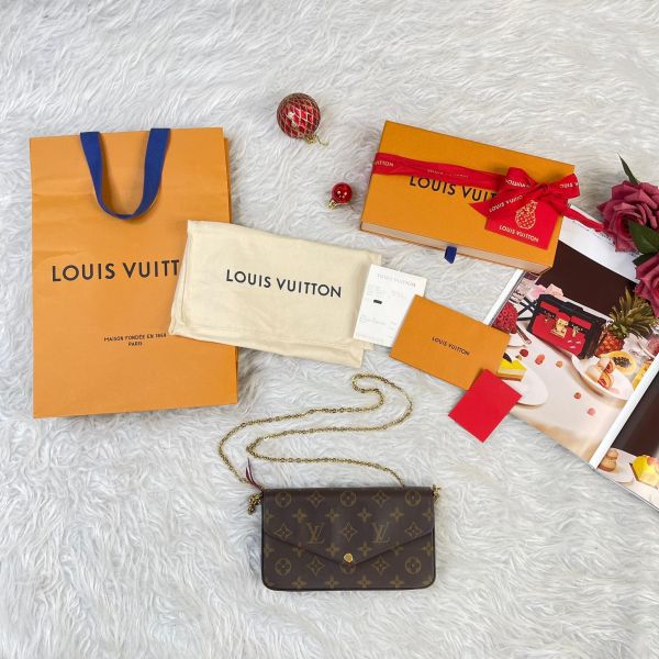 【12期0利率】 LV LV Félicie Pochette 舊款老花三合一 (非絨布內裡)【9成新】 
