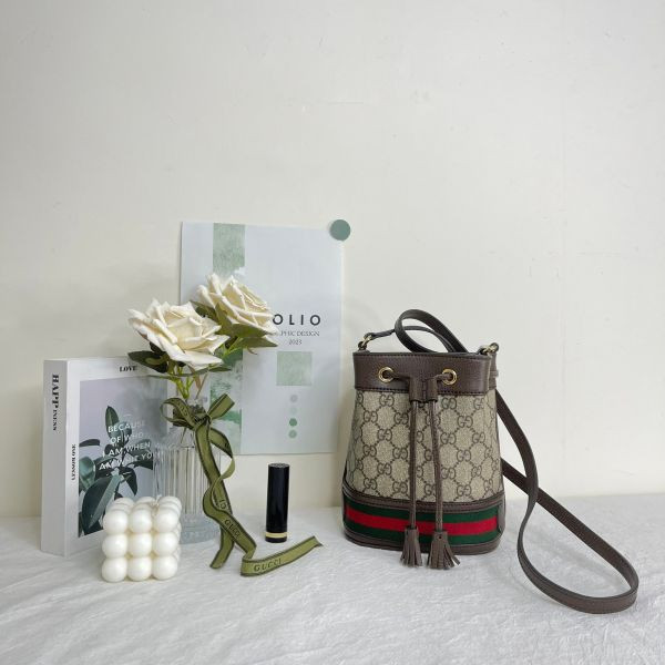 【分期0利率】GUCCI OPHIDIA GG 迷你水桶袋 【99成新】 