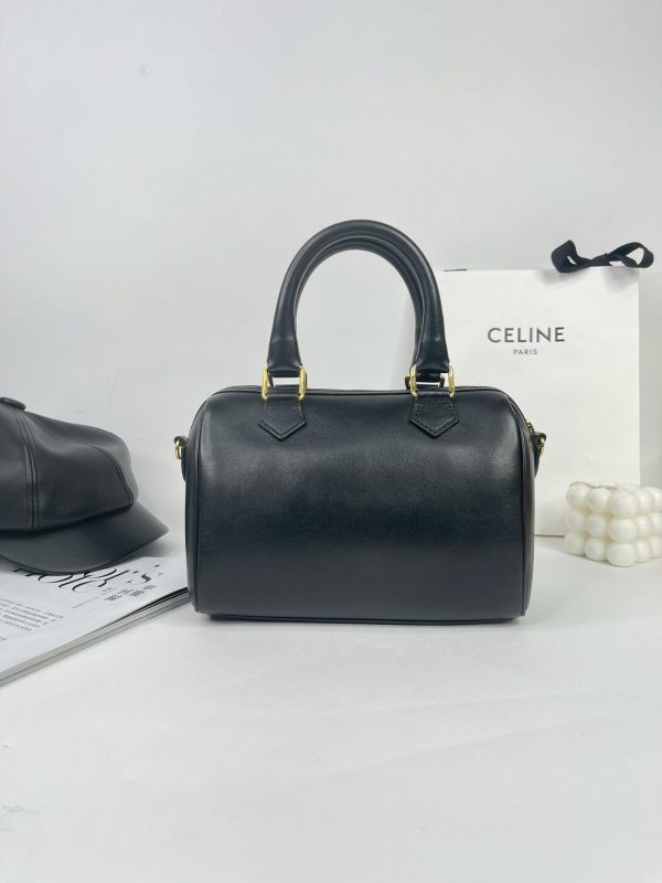 【9成新】CELINE 光滑牛皮革小號波士頓包 