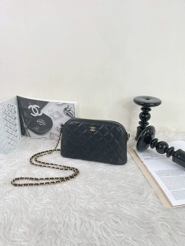【分期0利率】CHANEL 24A 顆粒牛皮貝殼包【99成新】 