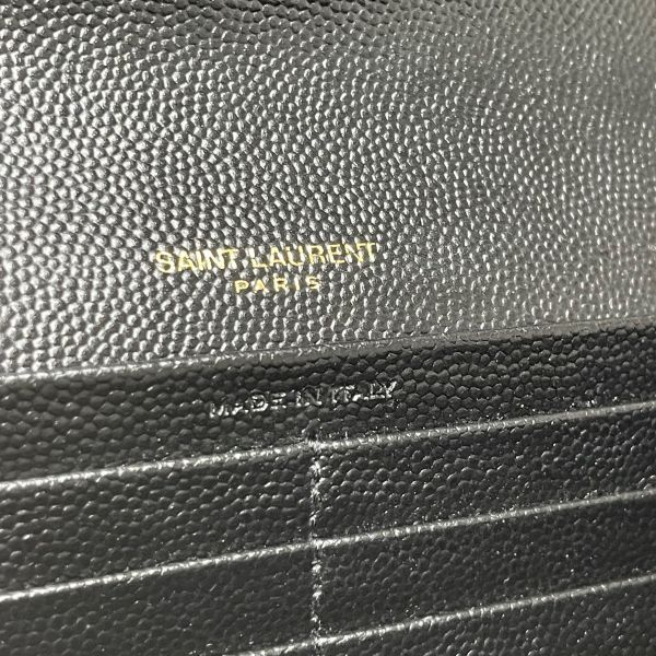 【12期0利率】YSL MONOGRAM 魚子醬信封長夾 【9成新】 