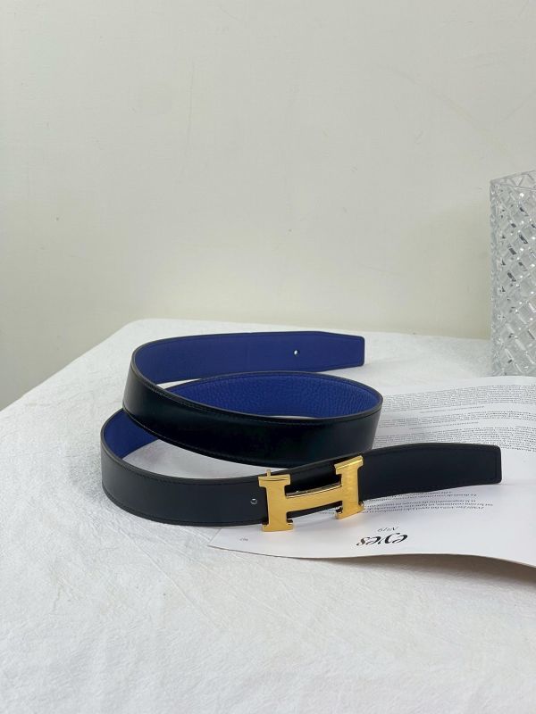 【9成新】HERMES 32MM 雙面皮帶 85CM 