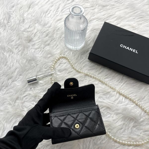 【12期0利率】CHANEL COCO 牛皮零錢卡包【99成新】 
