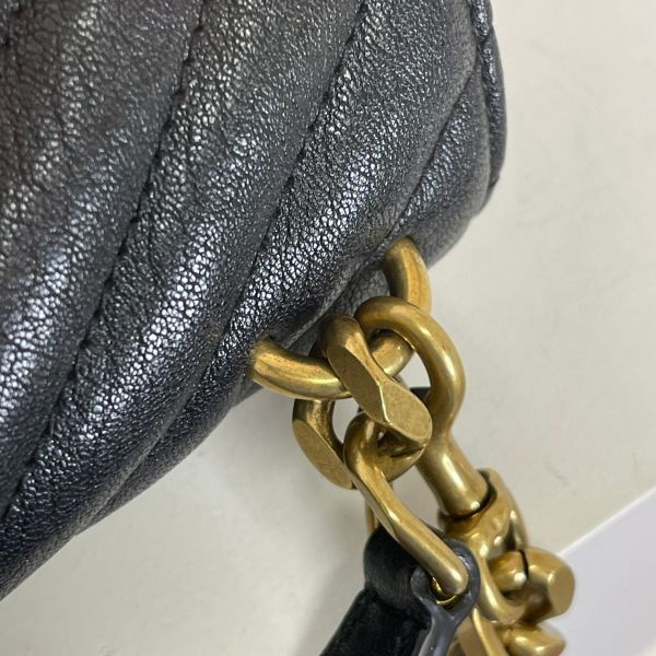 【12期0利率】YSL COLLèGE中性絎縫皮革手袋【22年1月台灣購證】【95成新】 