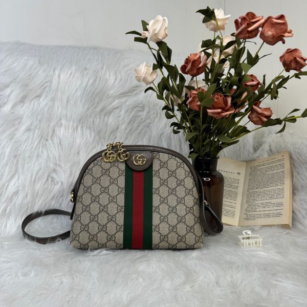 【9成新】【12期0利率】 GUCCI 經典Ophidia系列 GG Supreme 貝殼包 