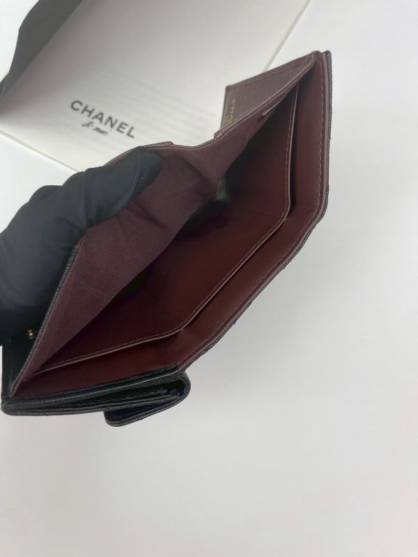 【85成新】CHANEL  COCO迷你雙層三折短夾 