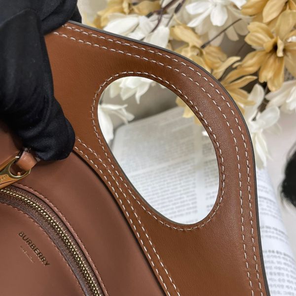 【12期0利率】BURBERRY MINI pocket bag 手提 斜背包 焦糖色【95成新】 