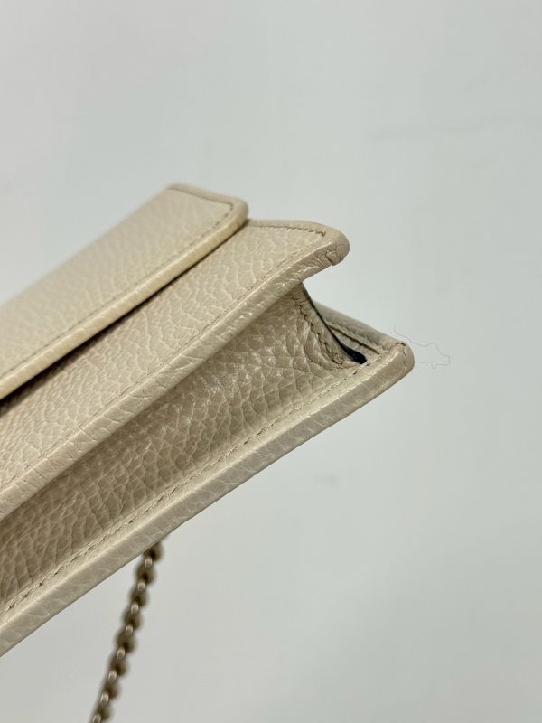 【85成新】GUCCI 荔枝皮雙G WOC 