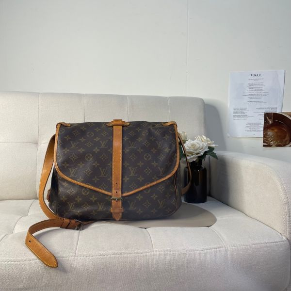【7成新】【12期0利率】LV Saumur 35CM雙子星中號M42254 