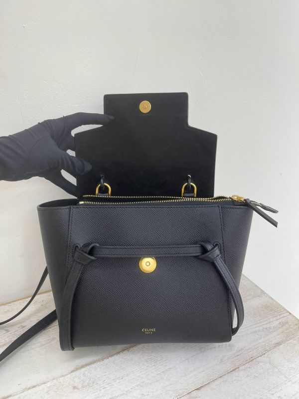 【95成新】CELINE 小牛皮BLET手袋鯰魚包NANO 