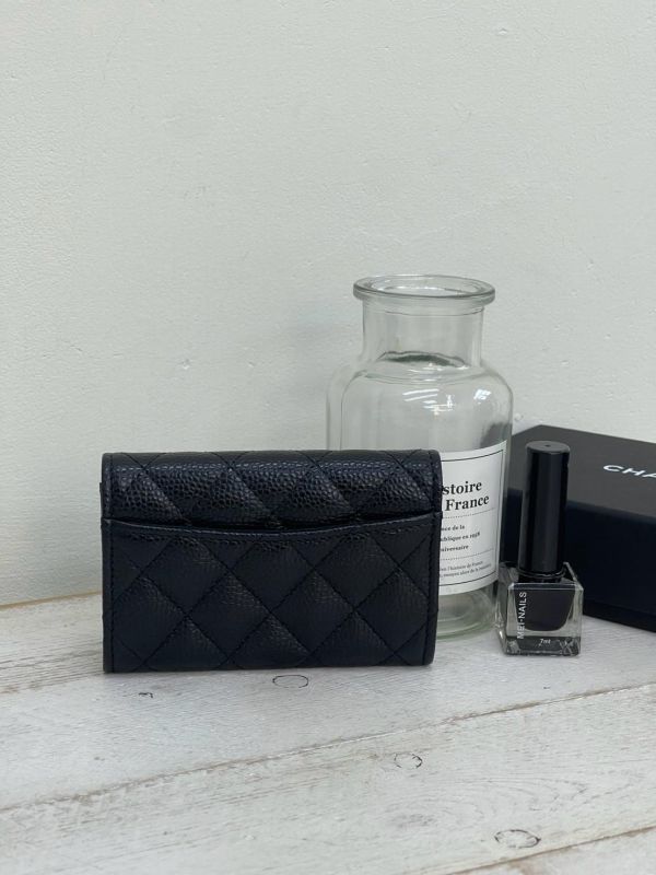 【未使用閒置品】CHANEL COCO 牛皮零錢卡包 