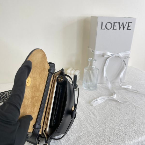 【12期0利率】LOEWE MINI GATE 雙層包 黑【9成新】 