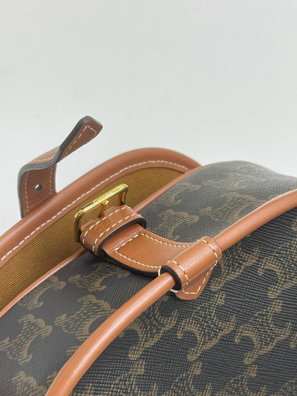 【95成新】CELINE Triomphe帆布中型Folco手袋 