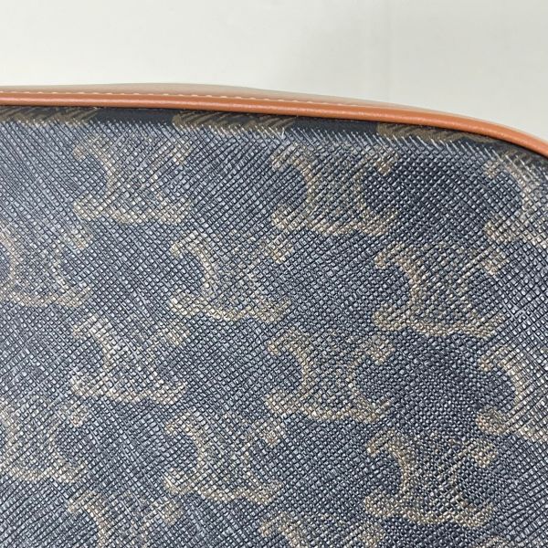 【12期0利率】CELINE  TRIOMPHE老花小號水桶包【95成新】 