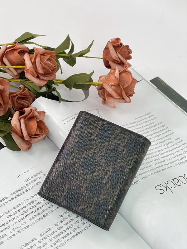 【9成新】CELINE凱旋門三摺短夾 