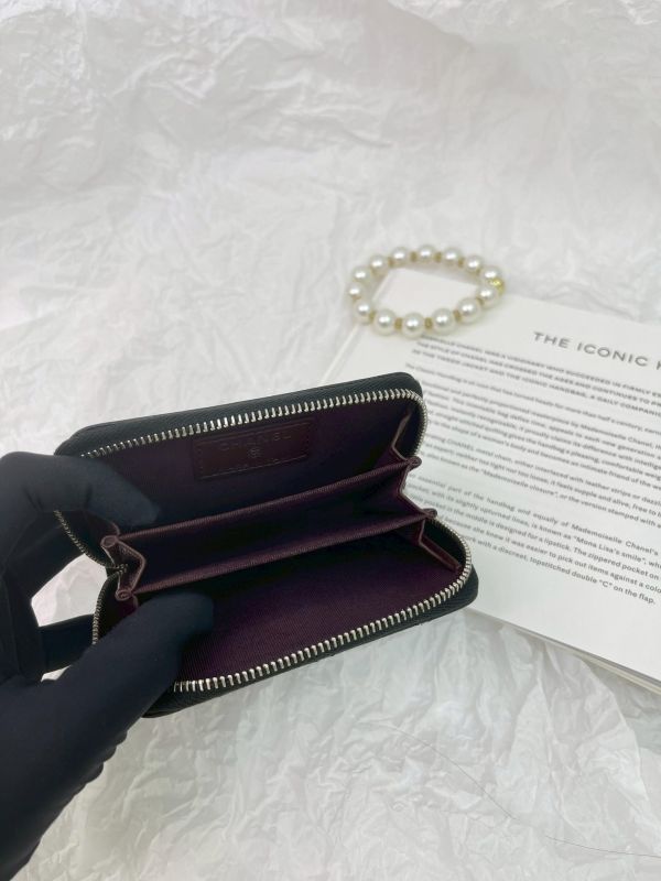 【9成新】CHANEL COCO 拉鍊零錢卡包 