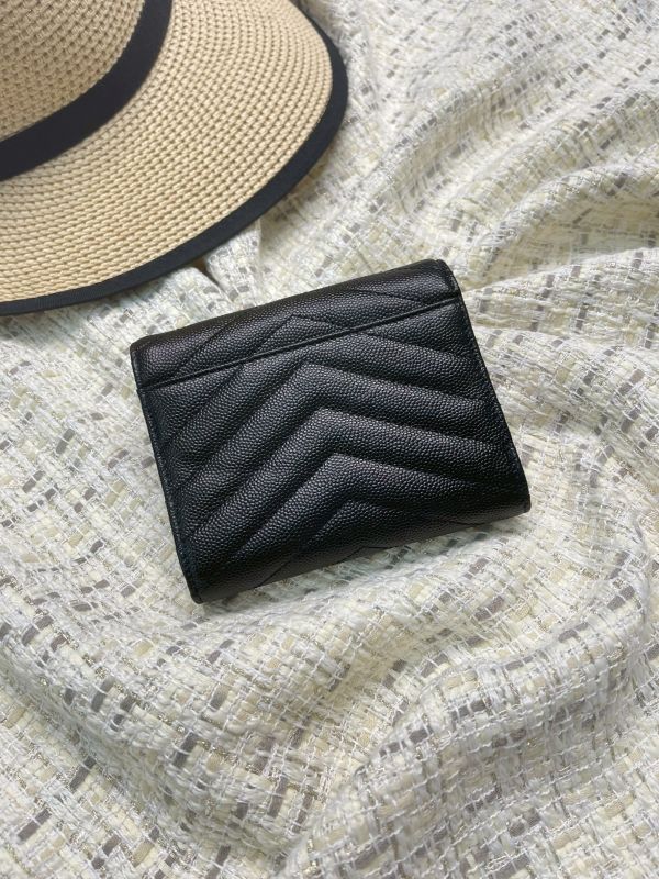 【分期0利率】YSL 魚子醬三折短夾 【9成新】 