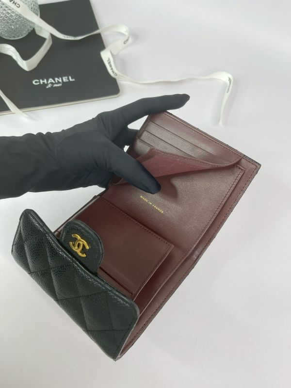 【分期0利率】CHANEL COCO 背面拉鍊三折短夾【9成新】 