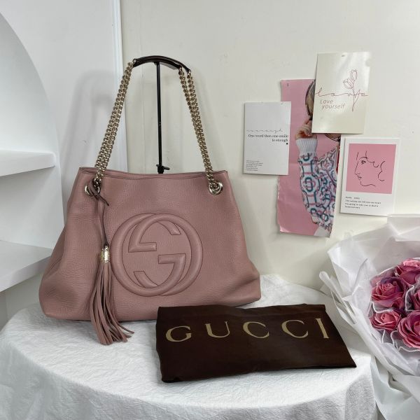 【12期0利率】GUCCI SOHO牛皮托特包【88成新】【現金價】 