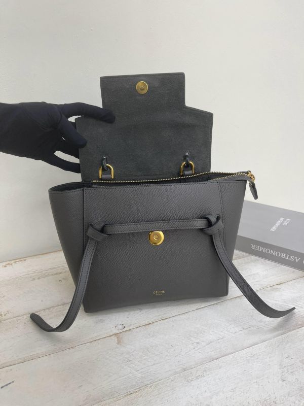 【9成新】CELINE 小牛皮BLET手袋鯰魚包NANO 