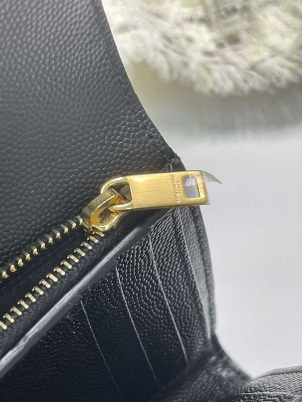 【分期0利率】YSL 魚子醬三折短夾 【9成新】 