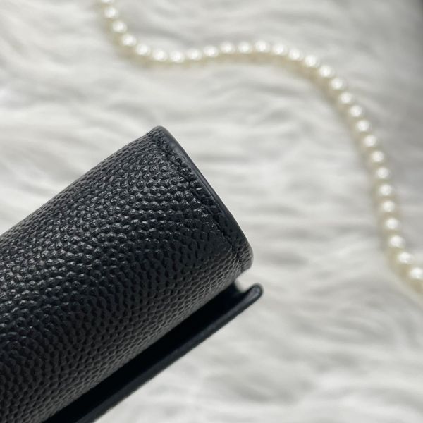 【12期0利率】YSL 牛皮雙層扣式短夾【9成新】 