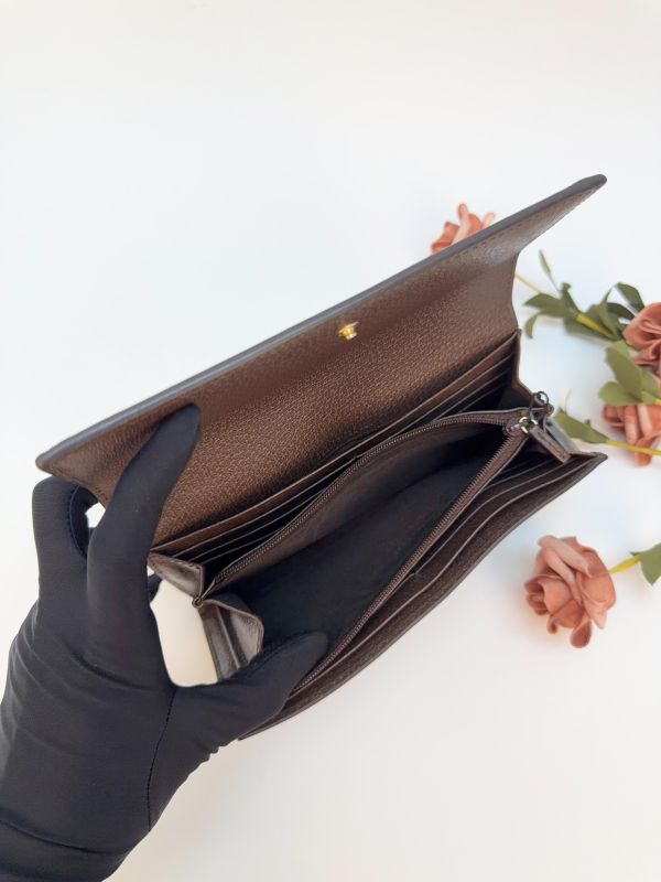 【9成新】GUCCI OPHIDIA 織帶扣式信封長夾 